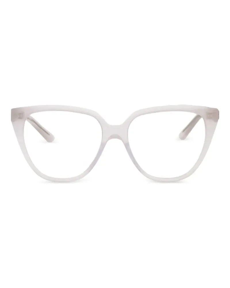 Balenciaga Cat-Eye-Brille mit Logo - Weiß Weiß