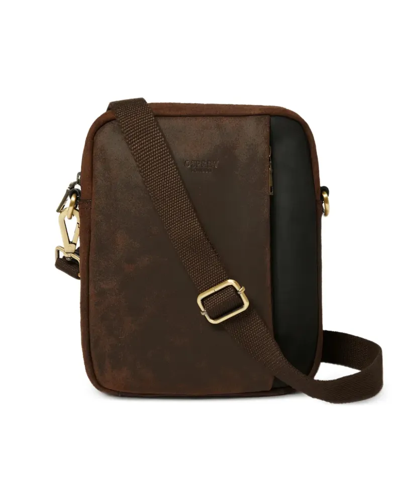 Osprey small Jenson leather messenger bag - Braun Braun