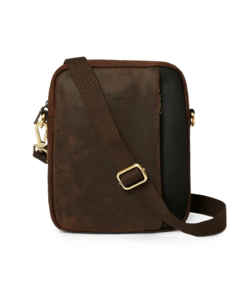 Osprey small Jenson leather messenger bag - Braun Braun