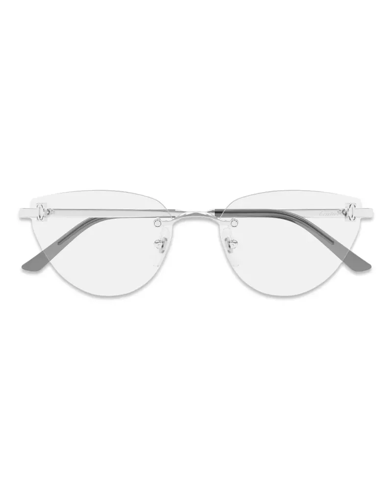 Cartier C de Cartier Cat-Eye-Brille - Silber Silber