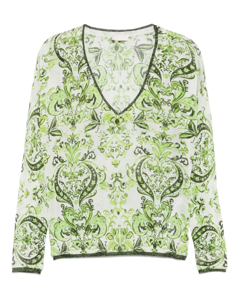 Liu Jo Oberteil aus Bandana-Jacquard - Grün Grün