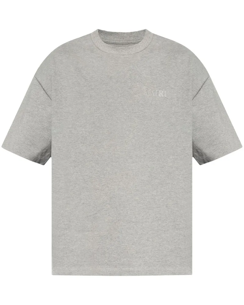 Amiri T-Shirt mit Logo-Stickerei - Grau Grau