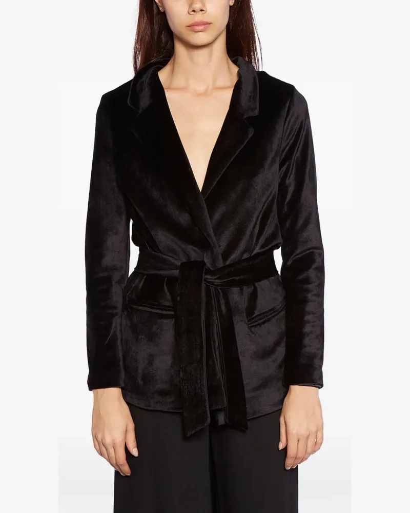Andrea Ya'aqov long-sleeve belted blazer - Schwarz Schwarz