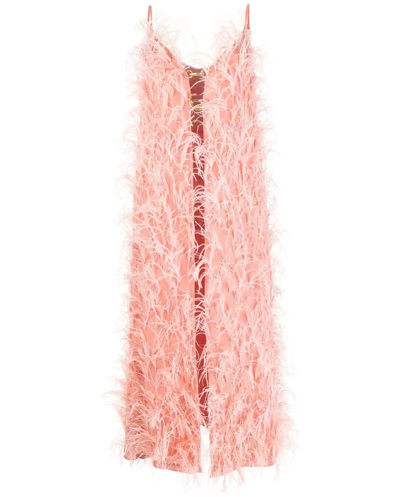 Cult Gaia Tunika mit Federn - Rosa Rosa
