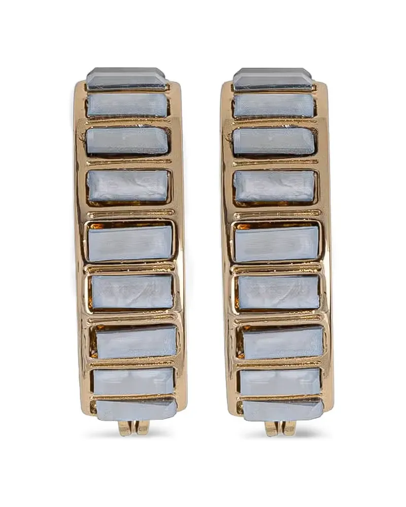 DKNY baguette-cut embellished earrings - Gold Gold