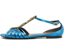 Snake Sandalen mit T-Riemen - Blau