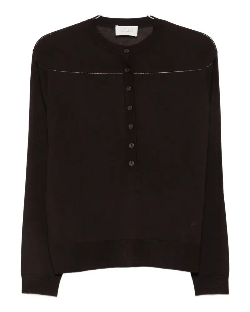 VICOLO button-placket sweater - Braun Braun