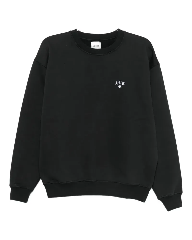 Arte Antwerp Sweatshirt mit Logo-Stickerei - Schwarz Schwarz