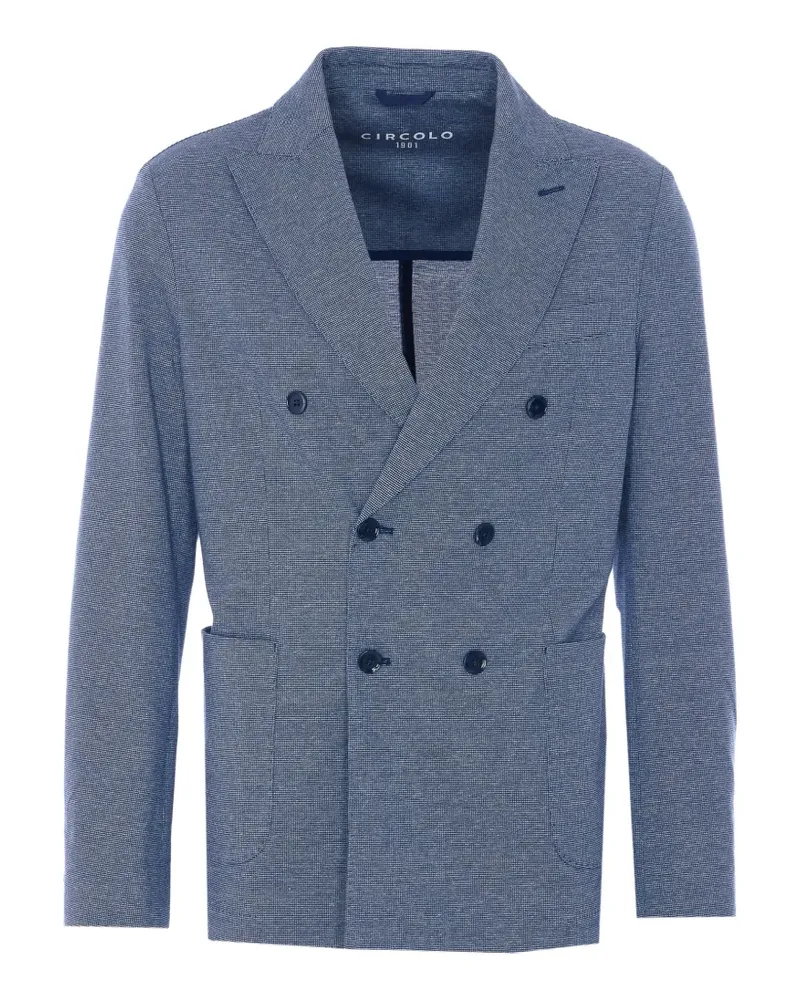 CIRCOLO 1901 double-breasted mini-check blazer - Blau Blau