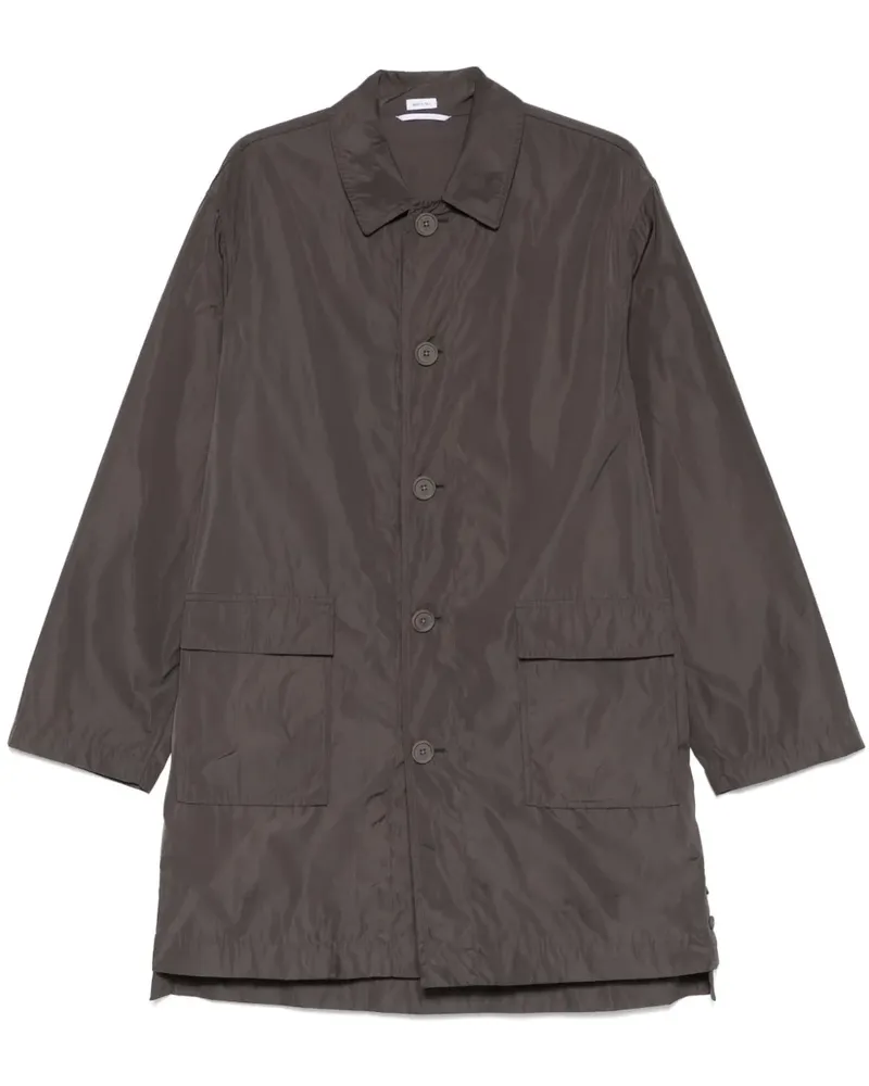 Thom Browne Parka mit Logo-Print - Grau Grau