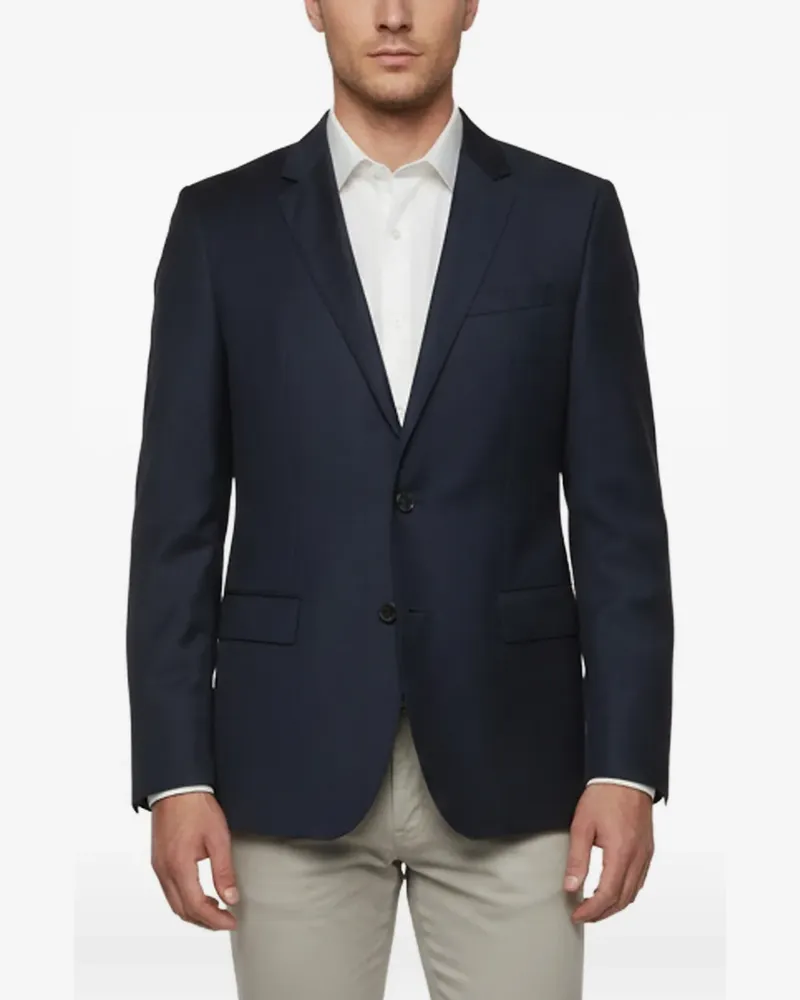 HUGO BOSS single-breasted check blazer - Blau Blau