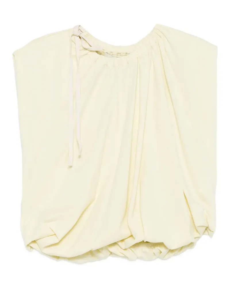 TELA Sibilla drawstring gathered T-shirt - Gelb Gelb