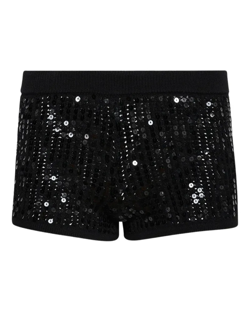 David Koma Shorts mit Pailletten - BLACK Black