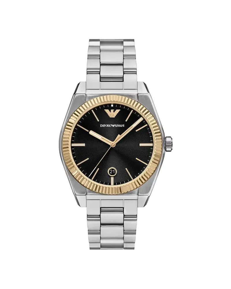 Emporio Armani Three-Hand 41mm - Schwarz Schwarz