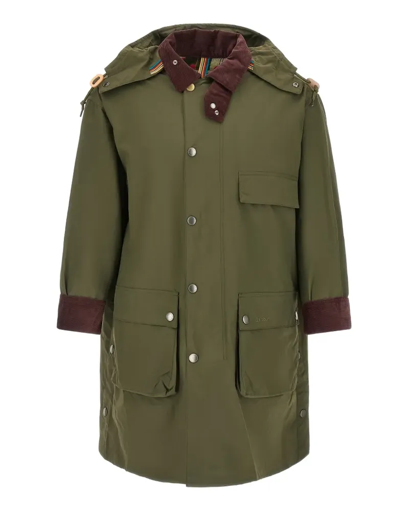 Barbour x Paul Smith corduroy-collar parka - Grün Grün