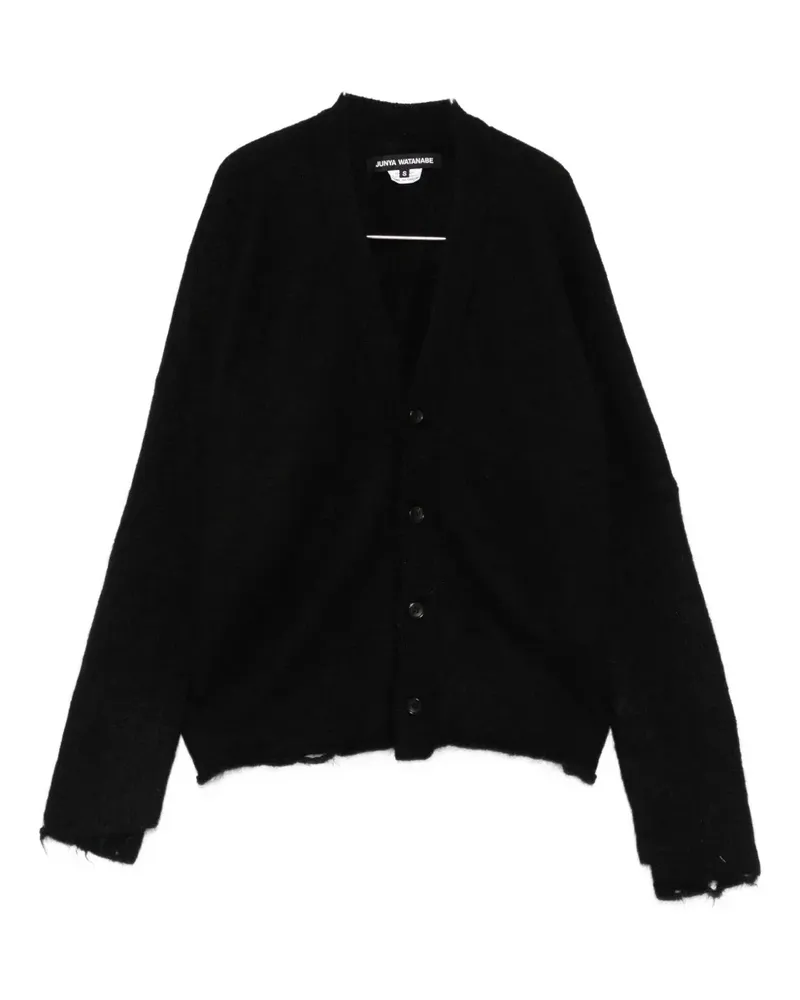 Junya Watanabe distressed-effect cardigan - Schwarz Schwarz