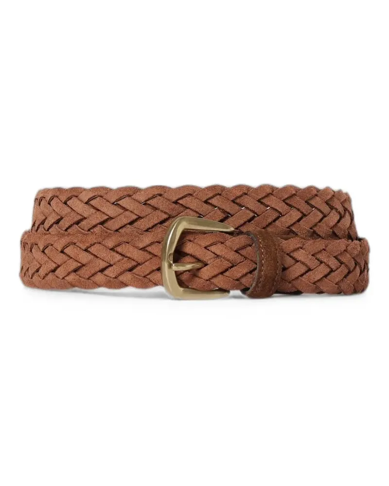 Brooksfield braided suede belt - Braun Braun
