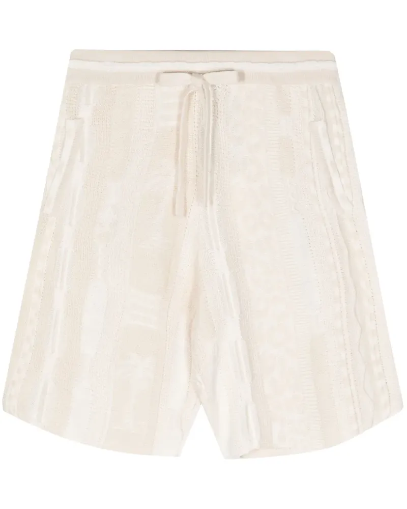 Laneus Strukturierte Shorts - Nude Nude