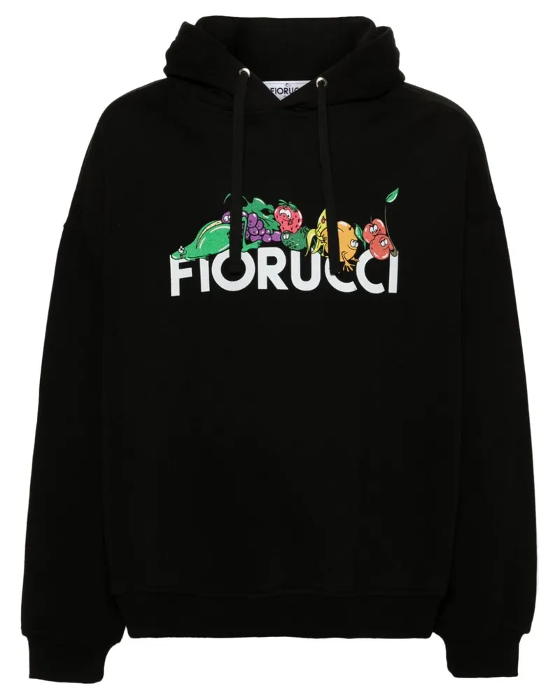 Fiorucci Hoodie mit Logo-Print Schwarz