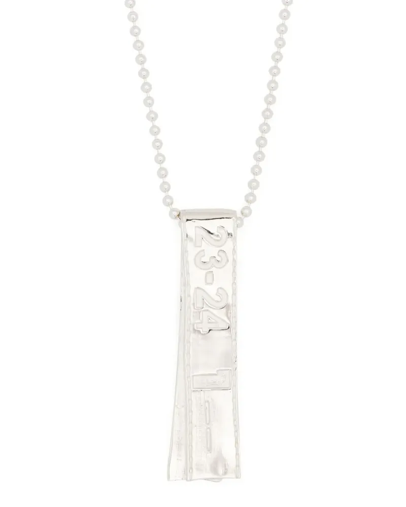 MIHARAYASUHIRO Kugelkette mit geprägtem Anhänger - Silber Silber