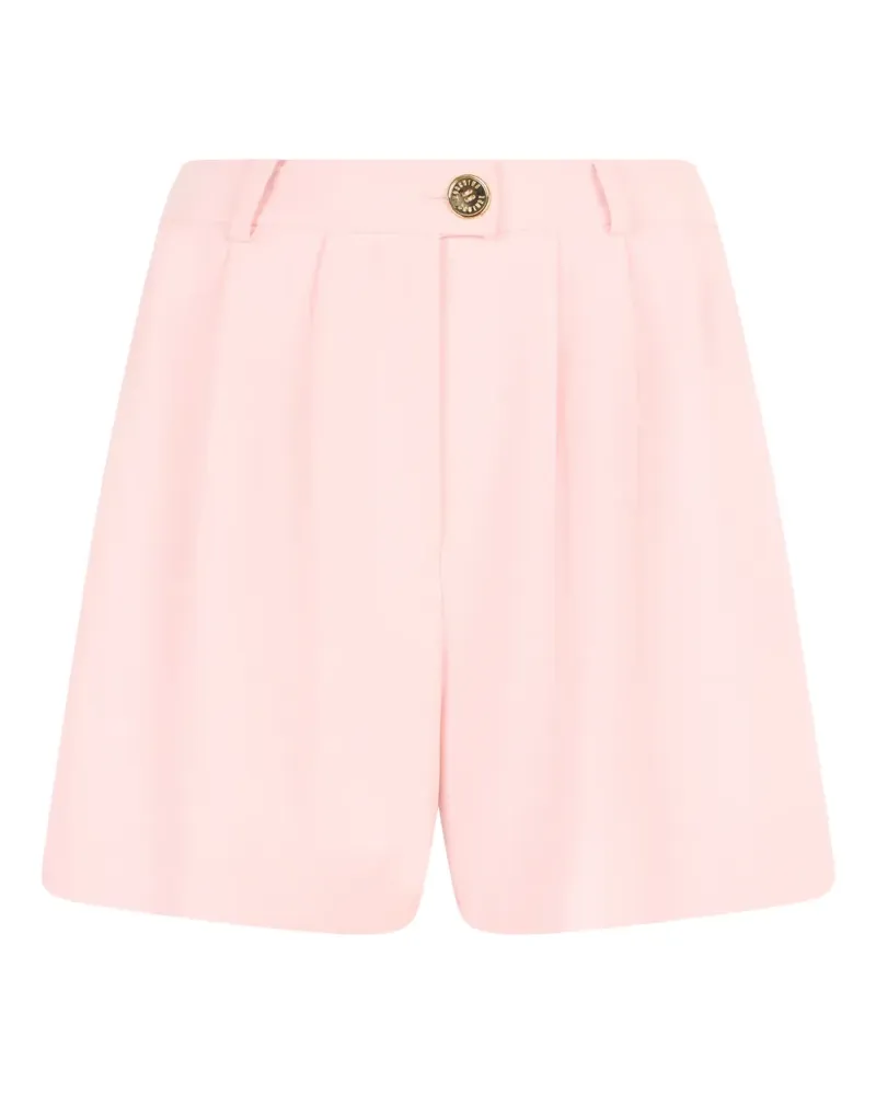 Moschino pleated high-waisted tailored shorts - Rosa Rosa