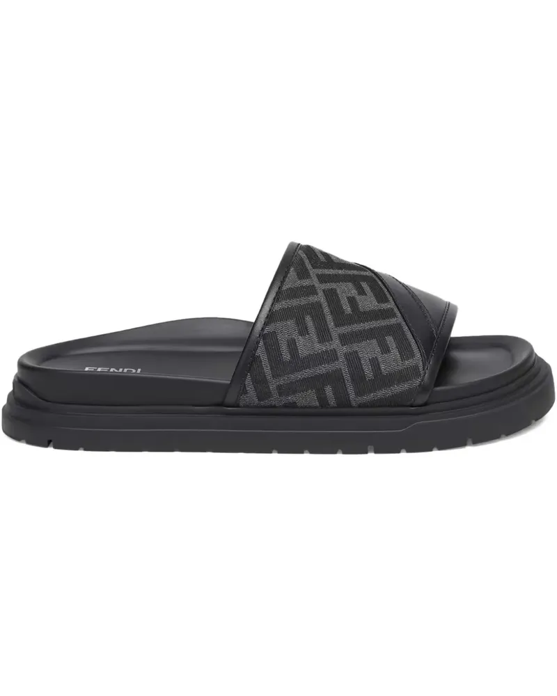 Fendi Diagonal FF jacquard sandals - Schwarz Schwarz