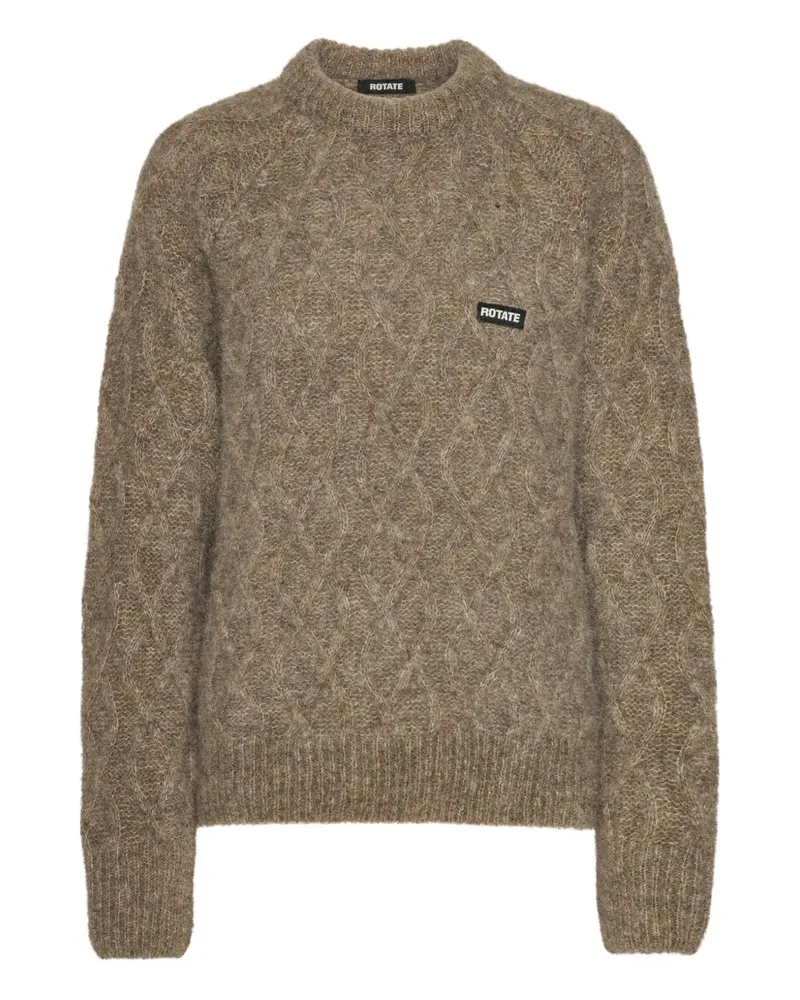 ROTATE Birger Christensen Pullover mit Zopfmuster - Braun Braun