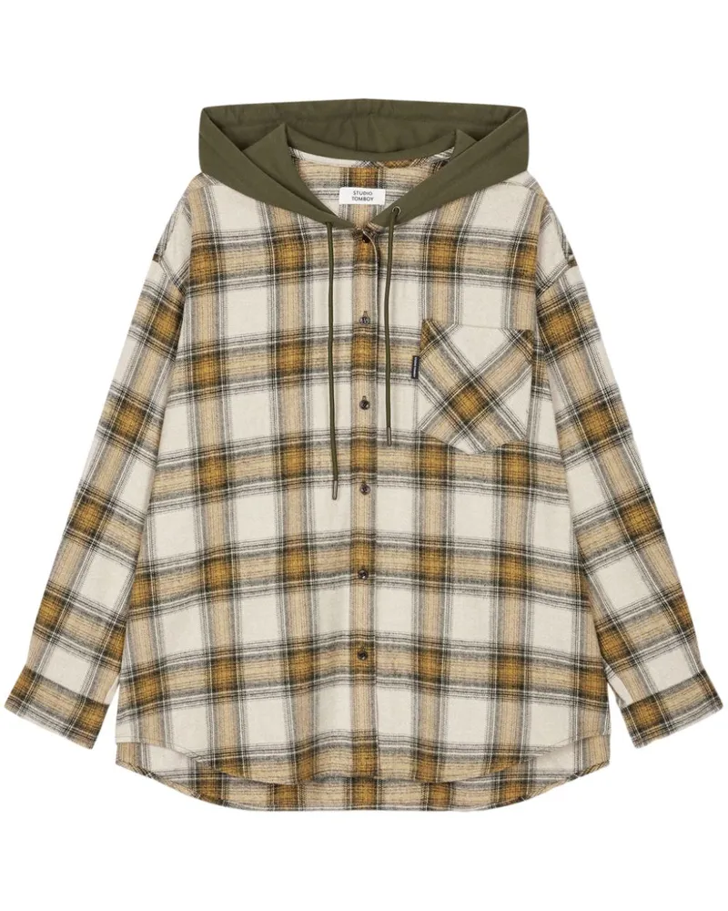 STUDIO TOMBOY Hoodie mit Check - Nude Nude