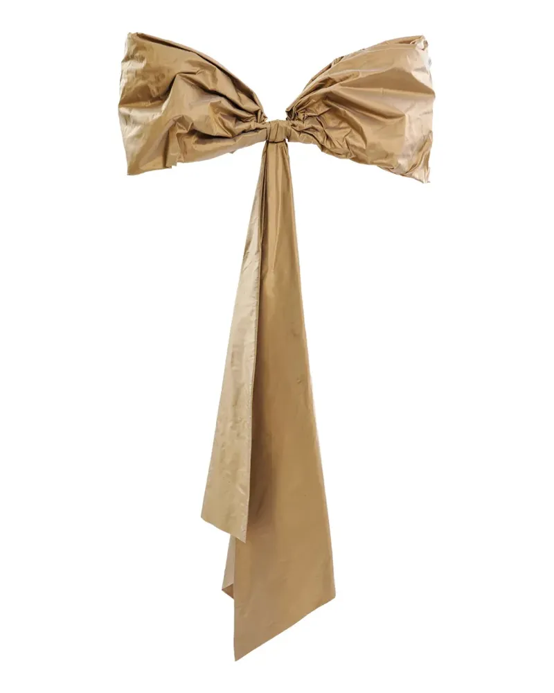Saiid Kobeisy oversized bow cape - Gold Gold