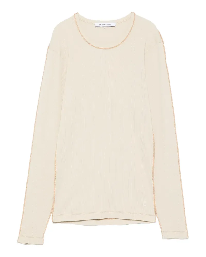 Études Studio ribbed longsleeve T-shirt - Nude Nude