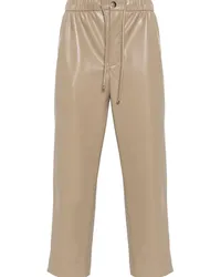 Nanushka Straight-Leg-Hose mit Kordelzug Nude