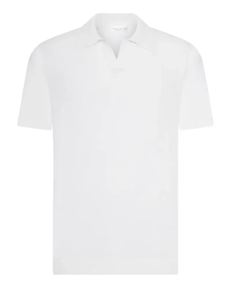 Roberto Collina T-Shirt mit V-Ausschnitt - Weiß Weiß