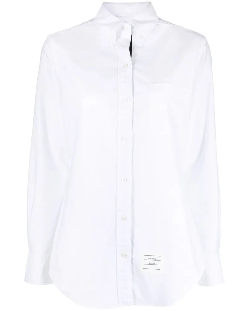 Thom Browne Oxford-Hemd mit Button-down-Kragen - Weiß Weiß