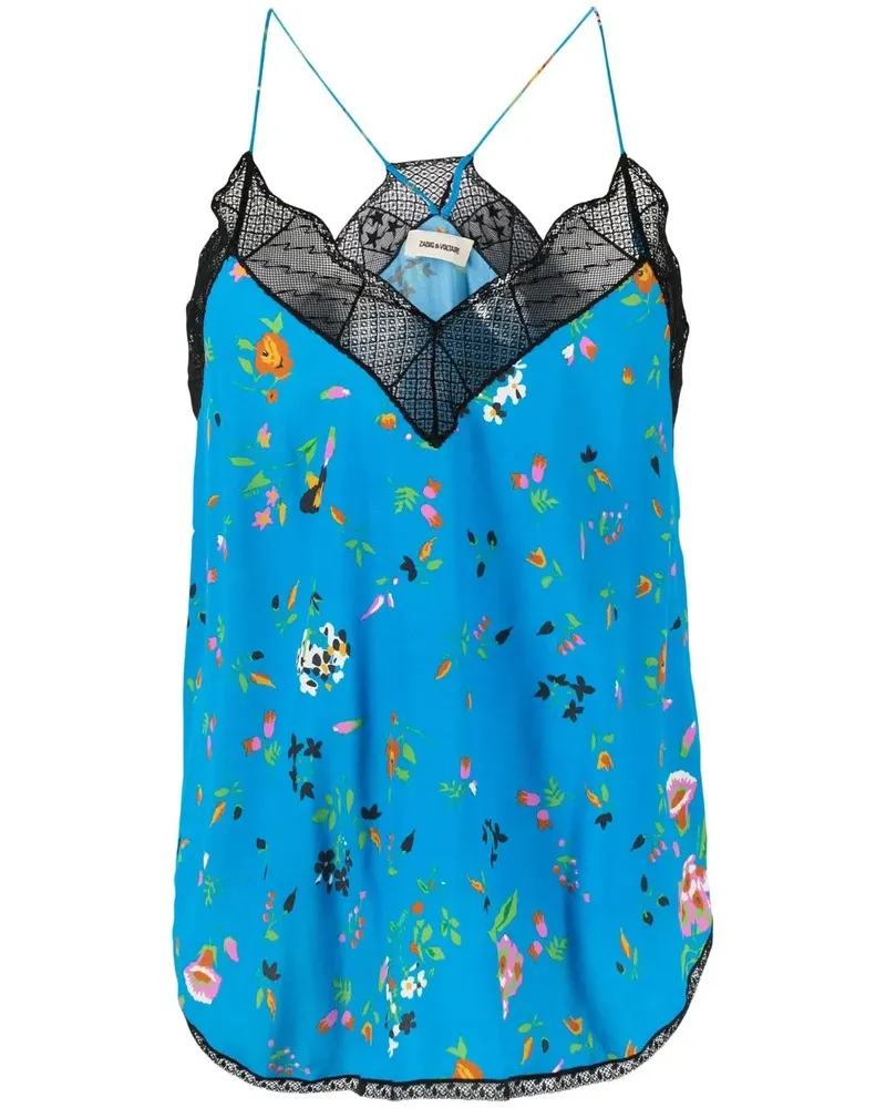 Zadig & Voltaire Top mit Print - Blau Blau