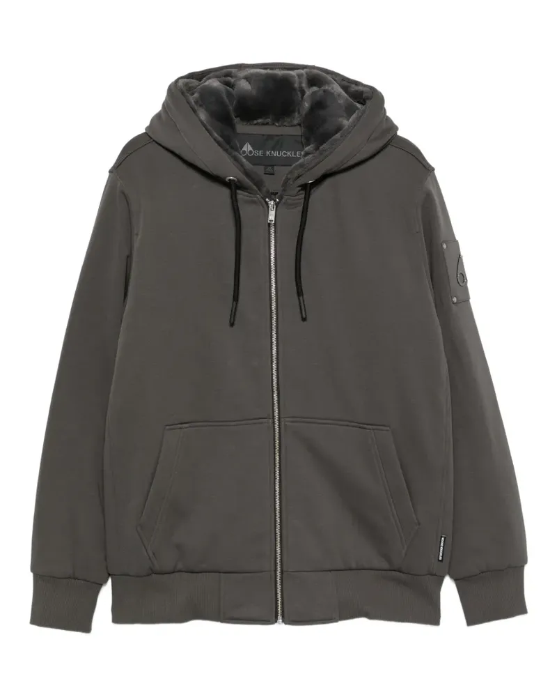 Moose Knuckles Sweatshirt mit Logo-Patch - Grau Grau