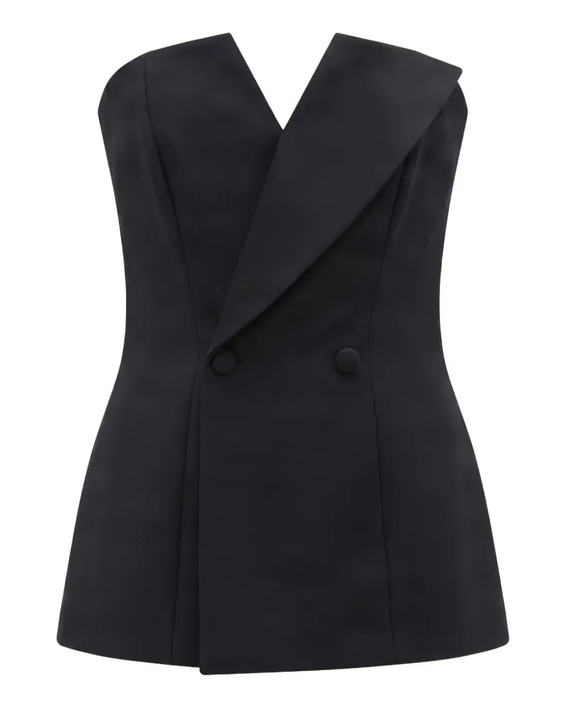 P.A.R.O.S.H. P.A.R.O H. strapless double-breasted top - Schwarz Schwarz