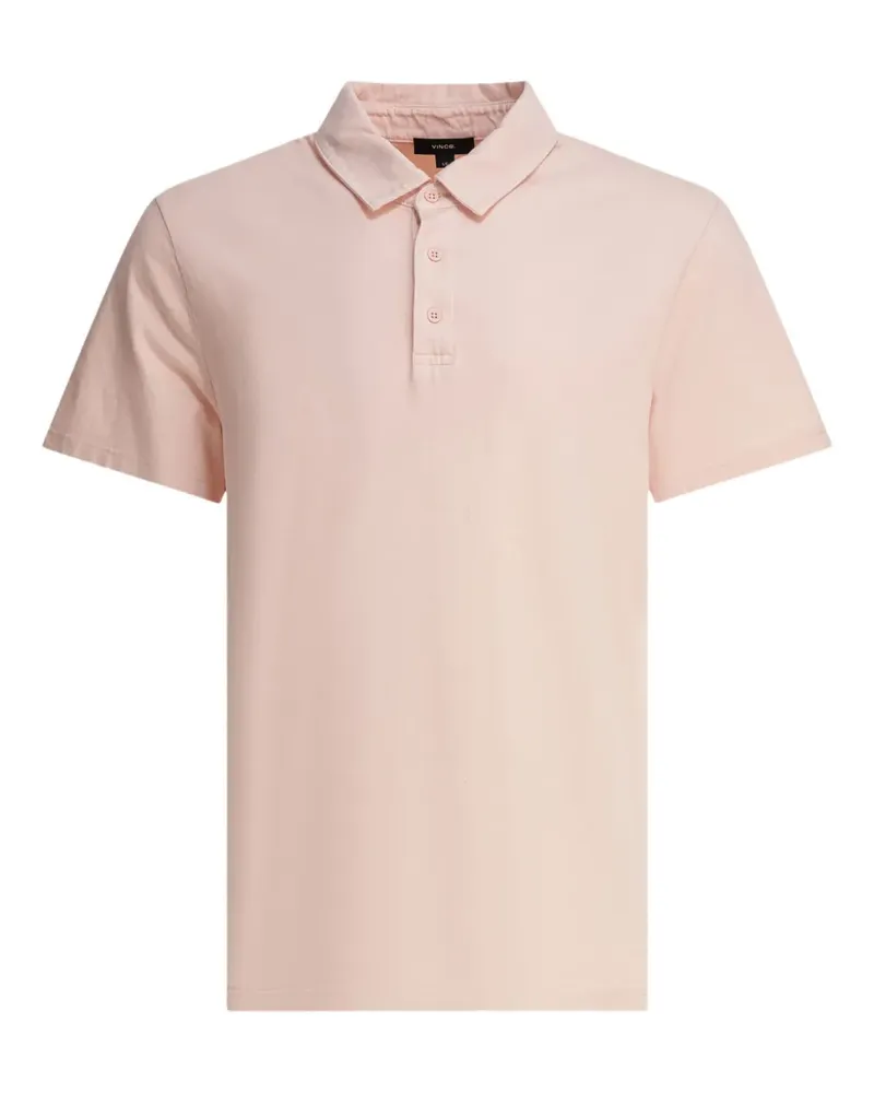 Vince Poloshirt mit Knopfleiste - Rosa Rosa