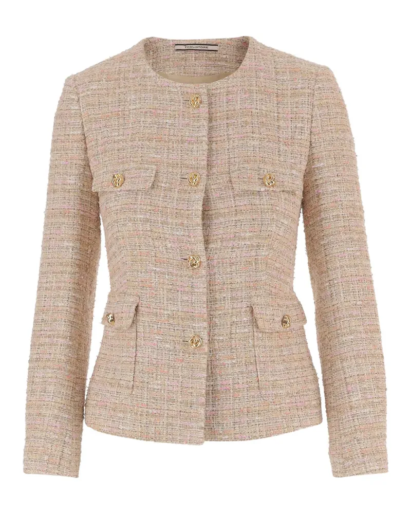Tagliatore Geknöpfte Jacke mit Klappentaschen - Nude Nude