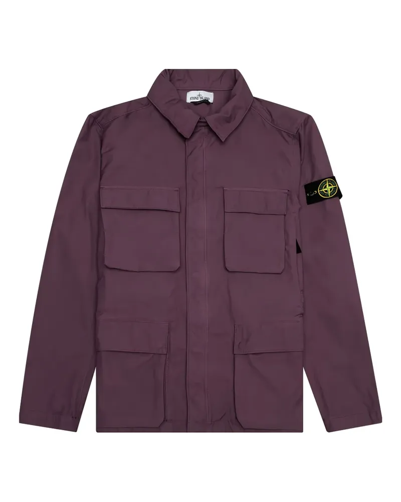 Stone Island Geknöpfte Jacke mit Klappentaschen - Violett Violett