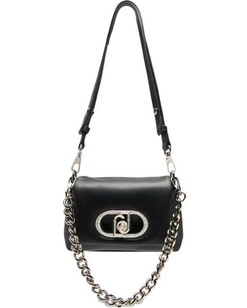 Liu Jo LaPuffy monogram chain satchel - Schwarz Schwarz