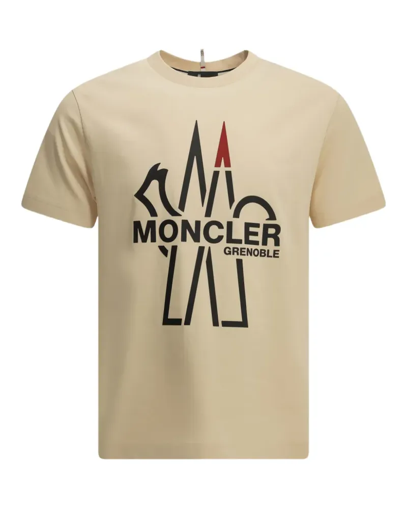 Moncler T-Shirt mit Logo-Print - Weiß Weiß