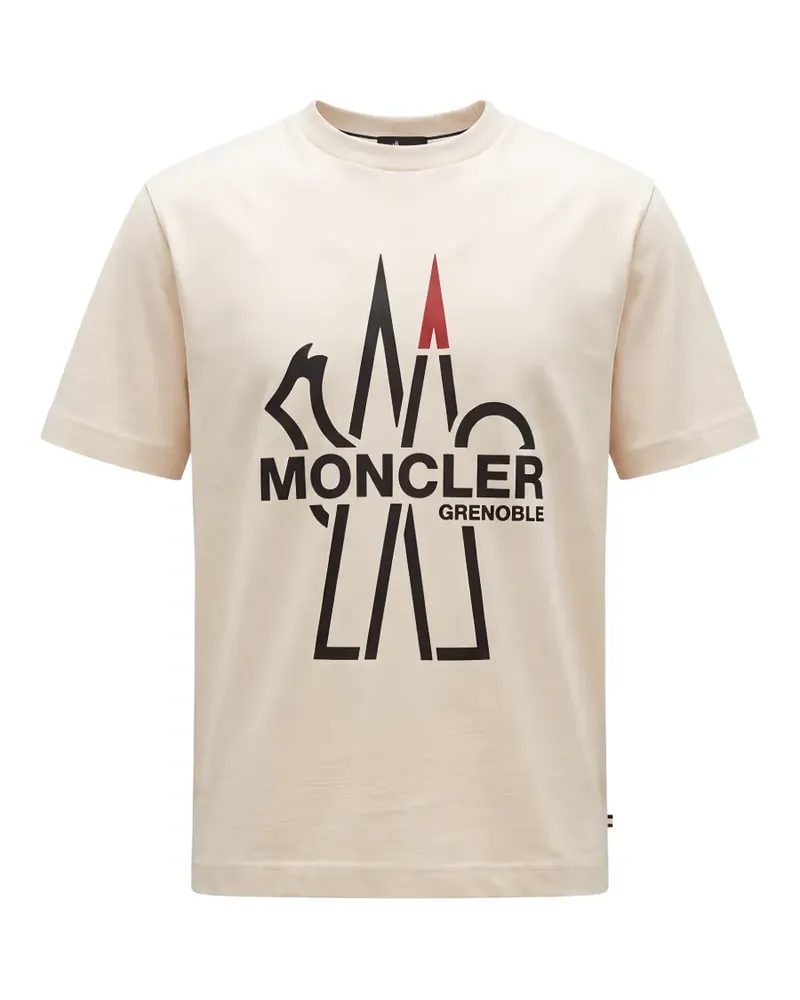 Moncler T-Shirt mit Logo-Print - Weiß Weiß