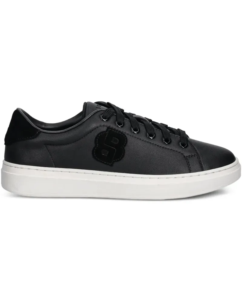 HUGO BOSS Sneakers mit Logo-Schild - Schwarz Schwarz