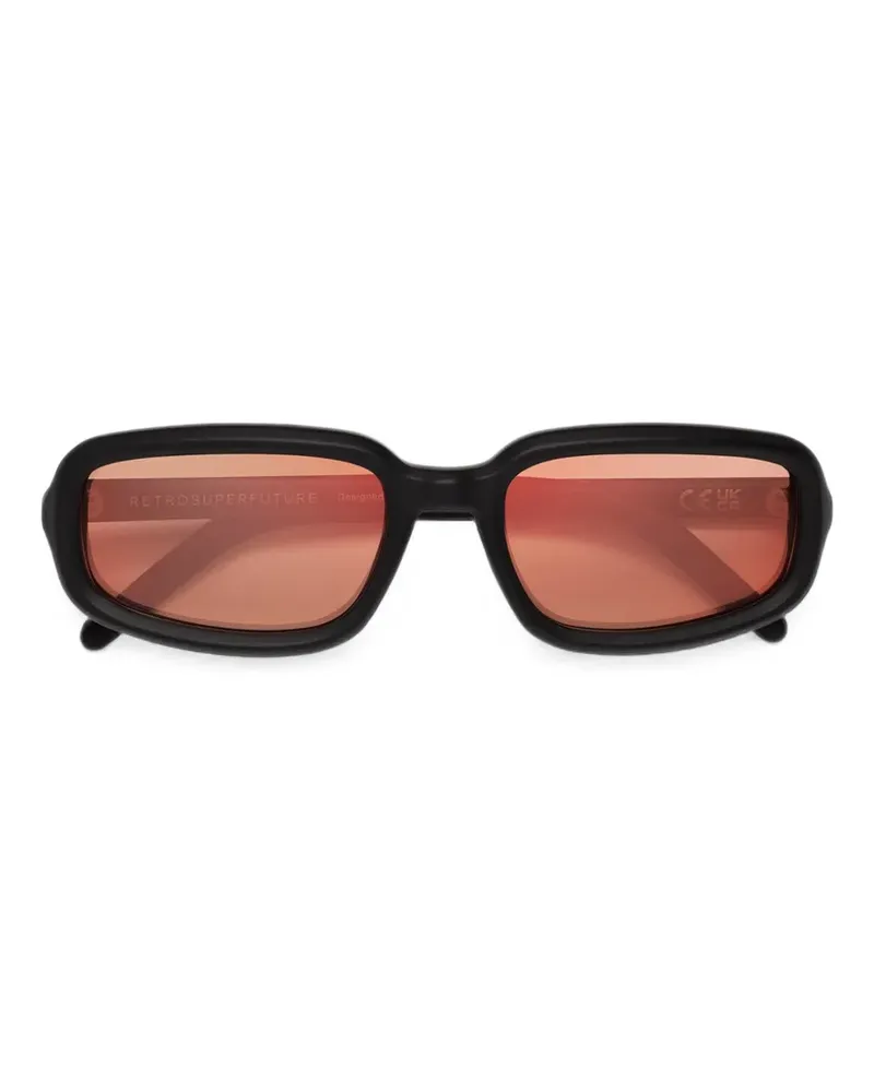 RETROSUPERFUTURE Troll Sonnenbrille mit eckigem Gestell - Schwarz Schwarz