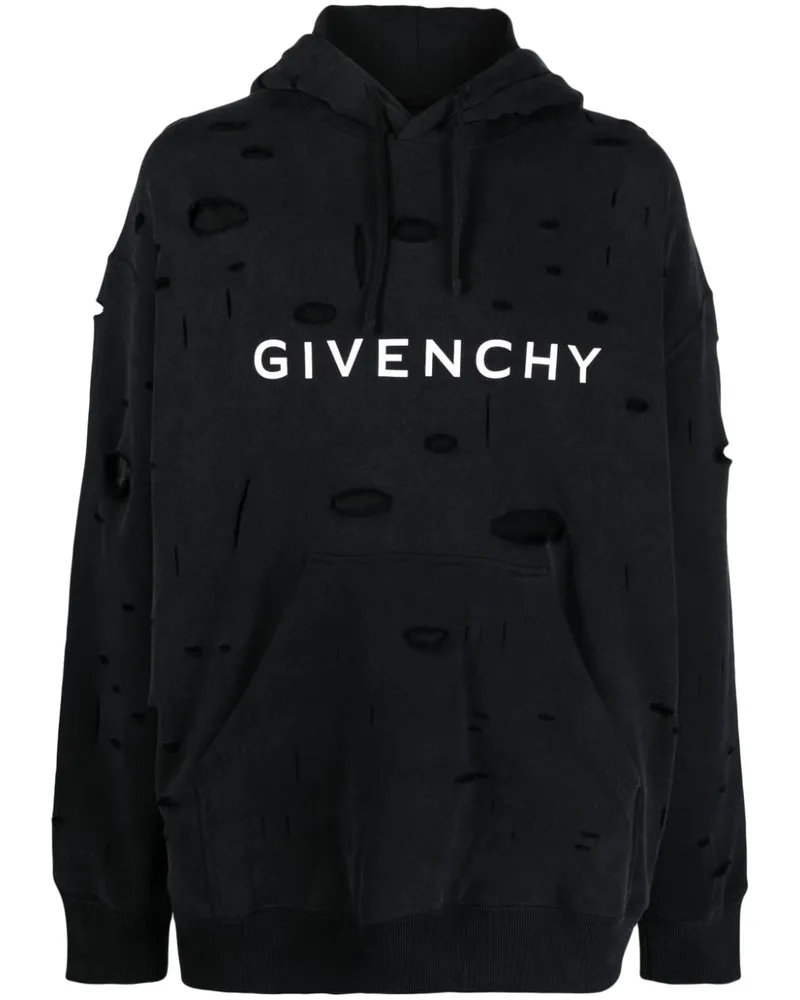 Givenchy Hoodie mit Logo-Print - Schwarz Schwarz