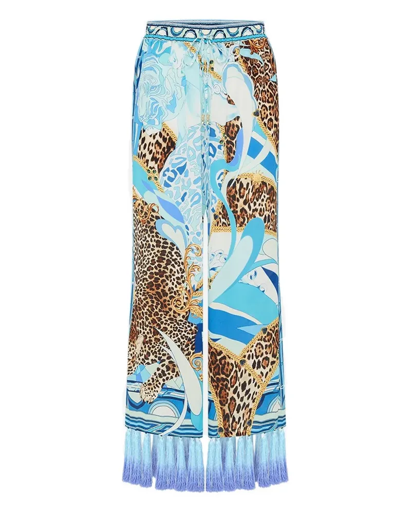 Camilla Cropped-Hose mit Quastendetail - Blau Blau