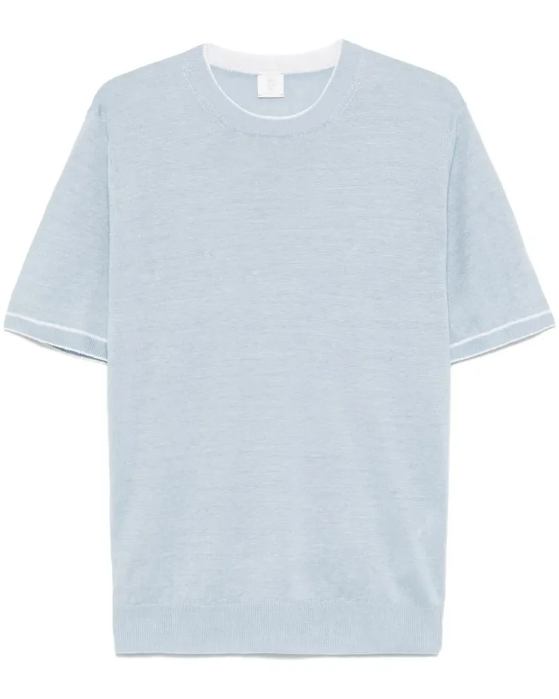 Eleventy T-Shirt mit Streifendetail - Blau Blau