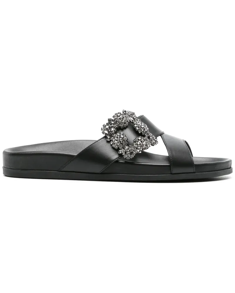 Manolo Blahnik Chilanghi Pantoletten - Schwarz Schwarz
