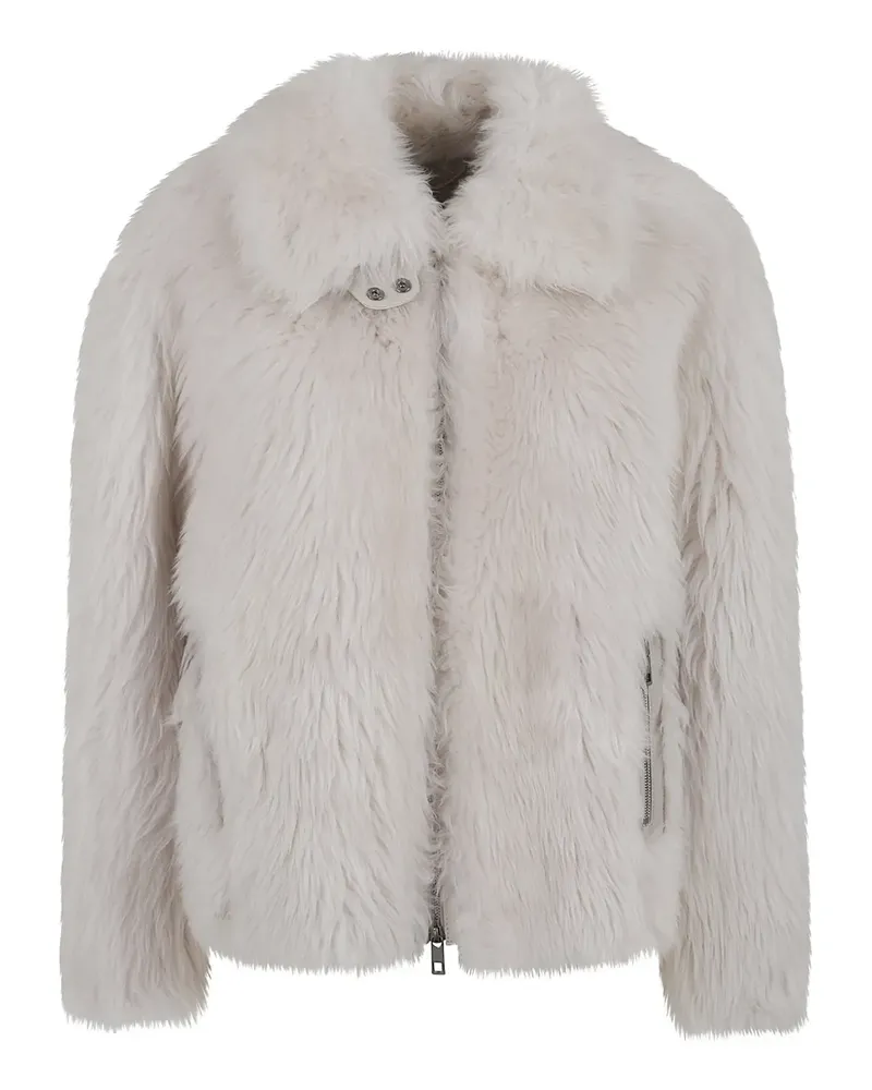 DESA zip-up shearling jacket - Nude Nude