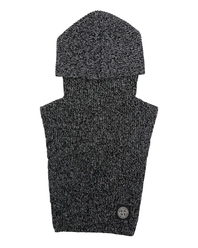 Stone Island Mütze mit Logo-Patch - Schwarz Schwarz